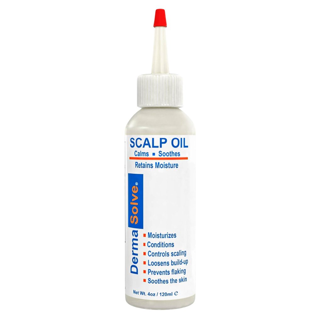 Dermasolve 4 oz Psoriasis, Seborrheic Dermatitis, & Dandruff Scalp Oil - Dermatologist Approved - Flaky Scalp Relief, Clinically Tested, Long-Lasting Itch-Free, High-Performance Formula