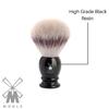 MHLE Classic Silvertip Badger Fiber Brush | High-Grade Black Resin Handle | Luxury Shave Accessory for Men view 3