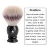 MHLE Classic Silvertip Badger Fiber Brush | High-Grade Black Resin Handle | Luxury Shave Accessory for Men view 4