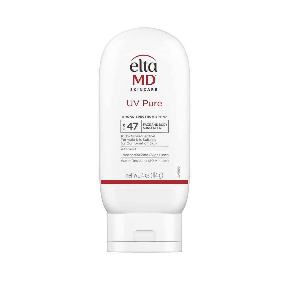 EltaMD UV Pure Face and Body Sunscreen, SPF 47 Mineral Sunscreen for Kids and Adults, Water Resistant Up to 80 Minutes, Oil Free Zinc Oxide Formula, 4.0 oz