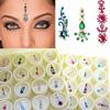 Bindi Box Long Multicolored Crystal Bindis - Bridal Forehead Tika temporary tattoo wedding face Jewels makeup (Pack of 20 Bindis) view 1