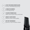 Panasonic Body Hair Trimmer for Men, Cordless Waterproof Design, V-Shaped Trimmer Head with 3 Comb Attachments for Gentle, Full Body Grooming, ER-GK60-S (Silver) view 2