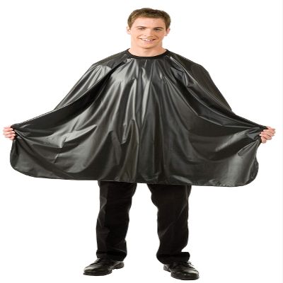 Betty Dain Magnum Shampoo Cape with Touch and Close Fastener, Durable, Waterproof, Stain-Resistant Vinyl, Machine Washable, Wrinkle-Free, Oversized Dimensions, 54" W x 66" L Black
