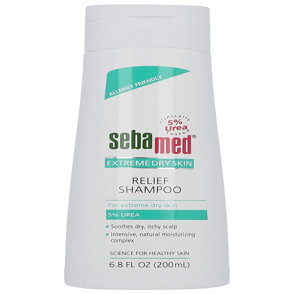 Sebamed Extreme Dry Skin Relief Treatment Shampoo Intensive Moisturizing Complex with 5% Urea for Dry Itchy Scalp 6.8 Fluid Ounces (200mL)