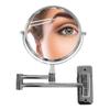 Danielle Creations 8-Inch Double-Sided Wall Mounted Adjustable Height Makeup Mirror, 10x Magnification view 1
