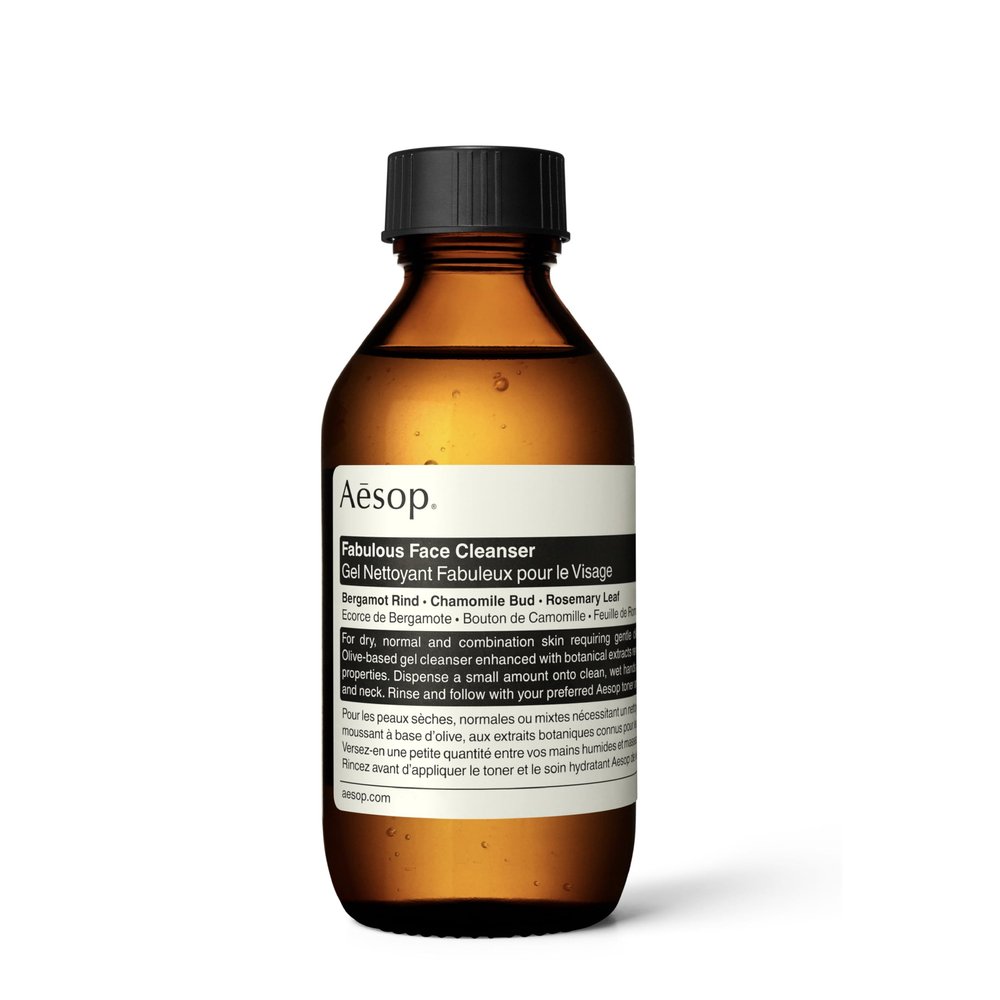 Aesop Fabulous Face Cleanser | Gently Cleanses without Stripping | Mild Olive-Derived Cleanser with Purifying and Hydrating Botanicals | Travel Size | 3.3 oz / 100mL
