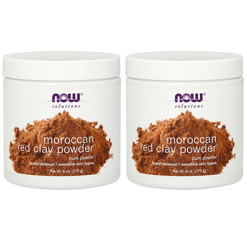 NOW Red Clay Powder Moroccan, 6-Ounce (Pack of 2)