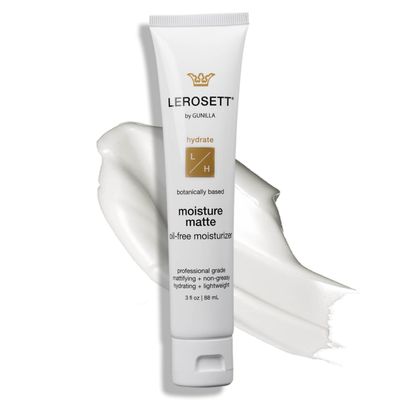 LEROSETT Moisture Matte Oil-Free Moisturizer, Aloe-Based, Vegan, 3 oz