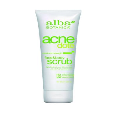 ALBA BOTANICA ACNEDOTE FACE&BODY SCRUB, 8 OZ