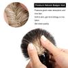 Ceramic Shaving Soap Bowl Kit For Men, Pure Badger Shaving Brush, Shaving Cream Soap, Wide Mouth, Ceramic Black Shaving Soap Bowl/Mug with Knob Handle view 3