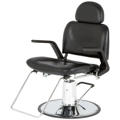 Buy-Rite Sue Reclining Styling Chair - All-Purpose Hydraulic Salon Chair for Hair Stylists & Barbers, Adjustable Headrest, 150 Recline, Heavy-Duty Chrome Base, SY-6769AP