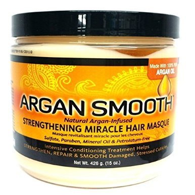 Argan Oil Smooth Strengthening Miracle Hair Masque, 15 Ounce (Pack of 1)