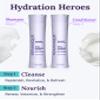 Keranique Hydrating Shampoo and Conditioner Set - Deep Hydration Hair Shampoo and Conditioner for Repairing Natural Moisture with Keratin - Sulfate-Free Intense Hydrator for Dry, Thin, Damaged Hair view 4