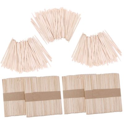 Senkary 500 Pieces Wooden Wax Sticks Waxing Spatula Applicators Wood Craft Sticks for Body Eyebrow Legs Face Hair Removal (Small and Large)