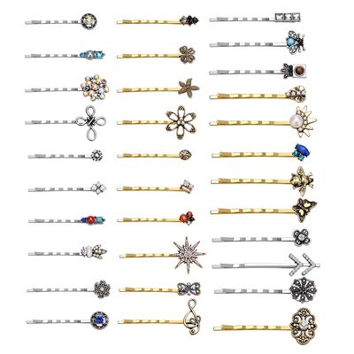 10 Pcs Vintage Alloy Mixed Hair Bobby Pins for girls Hair Clips Barrettes for women NO REPEAT RANDOM PACKING
