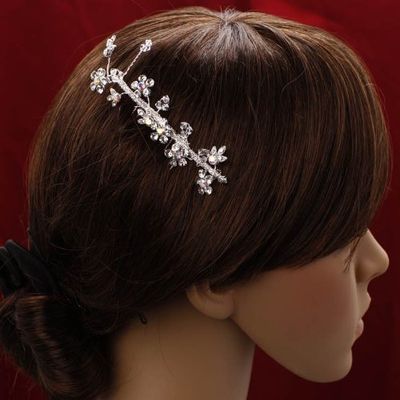 Alljoy Bridal, Prom, Party Hair Flower with Swarovski Crystals