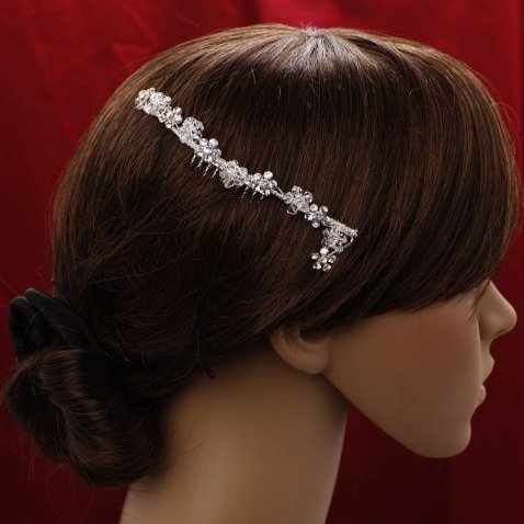 Alljoy Bridal, Prom, Party Hair Flower with Swarovski Crystals