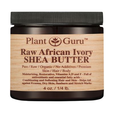 African Shea Butter Raw Unrefined 100% Pure Natural Organic Ivory Grade A - 4 oz - DIY Body Butters, Lotion, Cream, lip Balm & Soap Making Supplies, Eczema & Psoriasis Aid, Stretch Mark Product