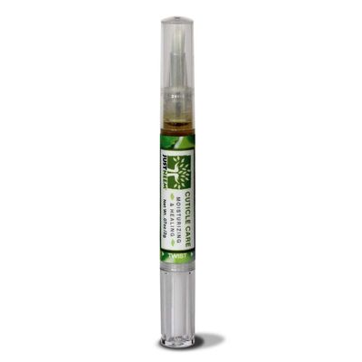 justneem Neem Cuticle Care Pen - Sunflower & Coconut Oil, Vitamin E - Strengthens Nails, Hydrates Cuticles - Double End Tool - 0.07oz