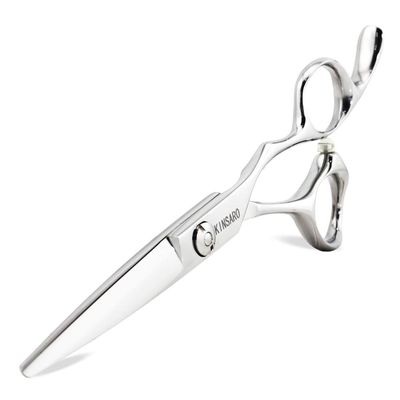 5.5" Barber Hair scissors Professional Hair Cutting Shears 440C Hair Cutting Scissors Shears Haircut Scissors Silvery Convex Blades KINSARO for Hairdresser Barber or Home Use