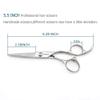 5.5" Barber Hair scissors Professional Hair Cutting Shears 440C Hair Cutting Scissors Shears Haircut Scissors Silvery Convex Blades KINSARO for Hairdresser Barber or Home Use view 2