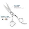 5.5" Barber Hair scissors Professional Hair Cutting Shears 440C Hair Cutting Scissors Shears Haircut Scissors Silvery Convex Blades KINSARO for Hairdresser Barber or Home Use view 3