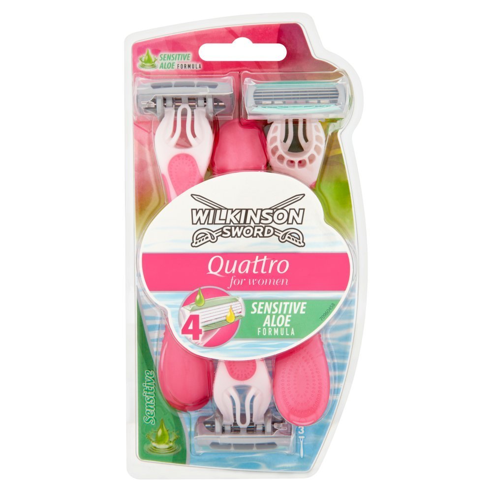 Quattro for Women by Wilkinson Sword Disposable Razor - 3 Pack
