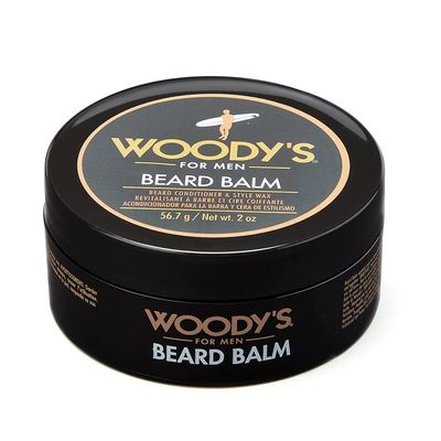 Woody's 2-in-1 Beard Balm for Men  Beard Softener for Men and Style Wax, Conditioner & Moisturizer Natural Beeswax, 2 oz