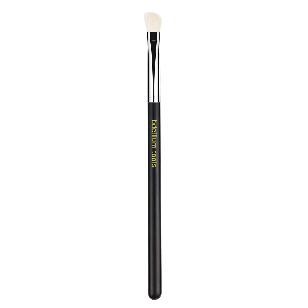 Bdellium Tools Professional Makeup Brush - Maestro Series 765 Small Angled Shader - With Soft Synthetic & Natural Mind Fibers, For Applying Eyeshadow (Black, 1pc)