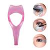 2PCS Women Lady Upper Lower Eyelash Mascara Guard Applicator Guide Template with Eyelash Comb Girls Plastic Eye Lash Assistant Helper Stencil Shaper for Beginners Cosmetic Makeup Tools view 2