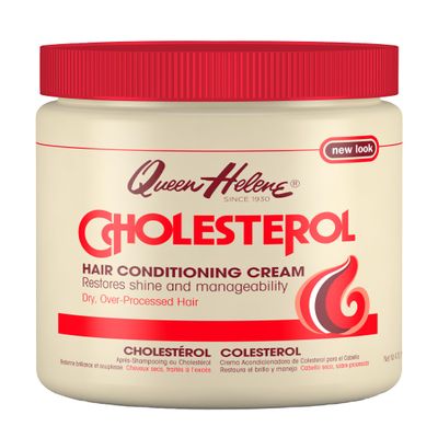 Queen Helene Cholesterol Hair Conditioning Cream Deep Repair Treatment for Dry, Damaged & Chemically Treated Hair | Moisture-Restoring Mask | 15 oz Jar