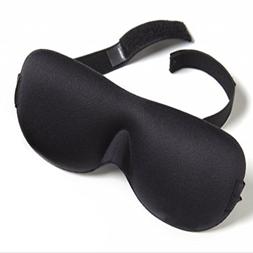 Deluxe Comfort Blink Safe 3D Protective Eye Sleep Mask - Light-Weight - Adjustable Strap - Breathable Polyester - Sleeping Mask, Black