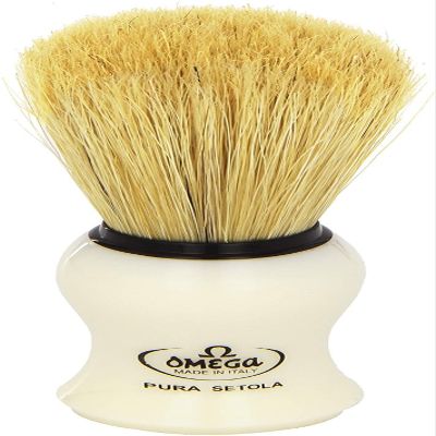 Omega #10066 Shaving Brush Mock Ivory Handle
