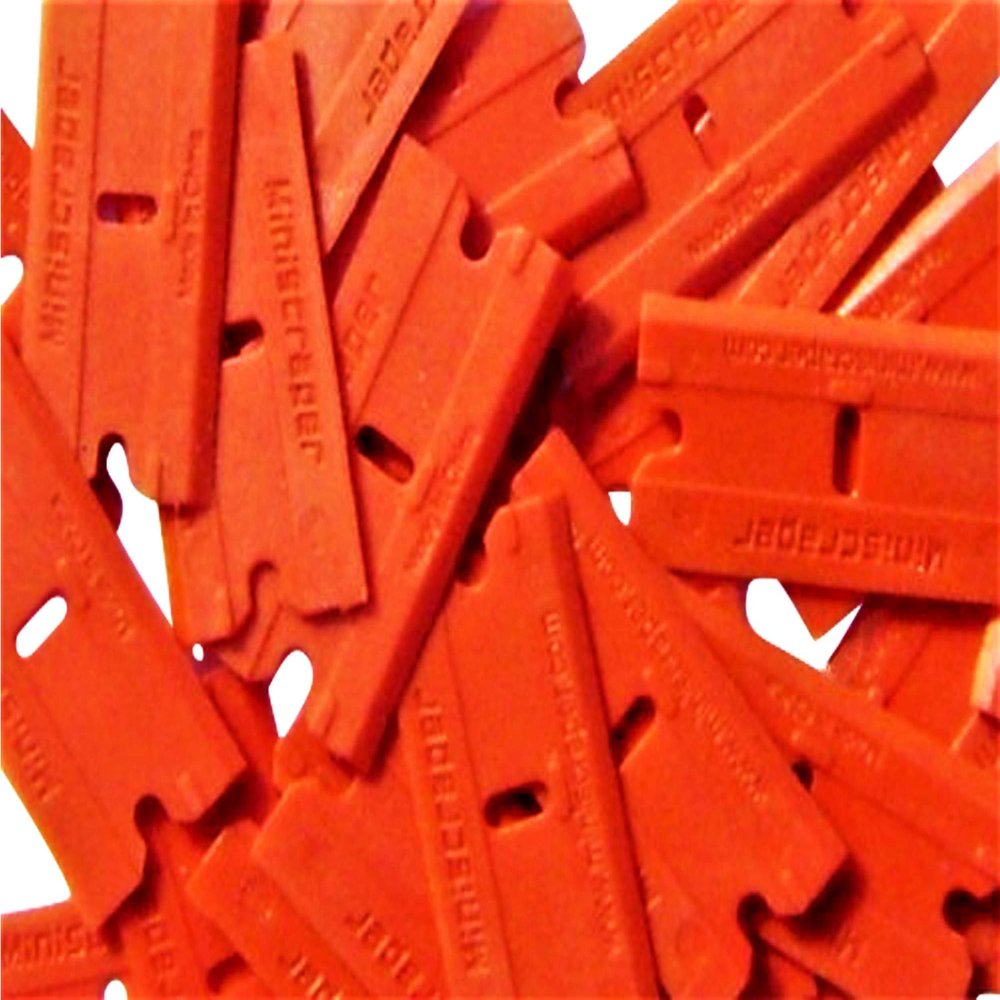 miniscraper Plastic Razor Blades - 50 Pack- Double Edged