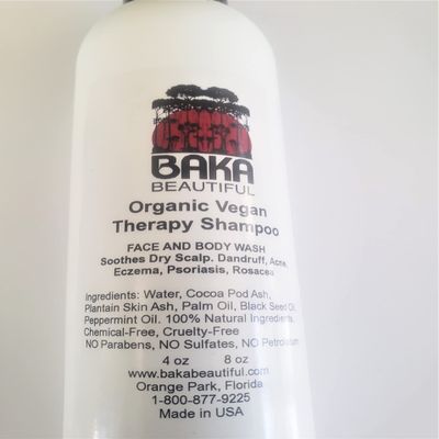 Baka Beautiful Organic Dandruff Therapy Moisturizing Shampoo Conditioner with Camel Milk - 4 Oz.
