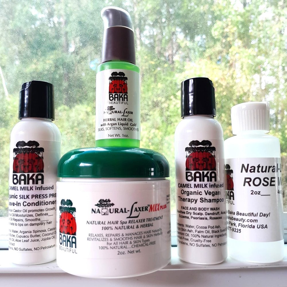 Baka Beautiful ORGANIC Chemical-Free NATURAL RELAXER MOISTURE KIT