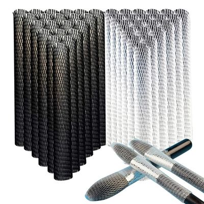 100pcs Makeup Brush Protector Cosmetic Makeup Brush Pen Guard Expandable Mesh Sleeve Covers Set Storage medium large sizes brushes for Travel