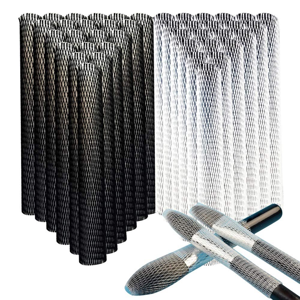 100pcs Makeup Brush Protector Cosmetic Makeup Brush Pen Guard Expandable Mesh Sleeve Covers Set Storage medium large sizes brushes for Travel