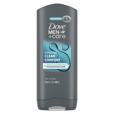Dove Men+Care Body and Face Wash Hydrating Clean Comfort Body Wash for Men with 24-Hour Nourishing Micromoisture Technology 13.5 oz