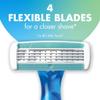 BIC Soleil 4 Women's Disposable 4 Blade Razors, Flexible Blades and Rubber Grip Handle, 3-Pack view 4