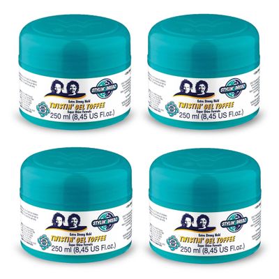 Stylin Dredz Extra Strong Hold Twisiting Gel Toffee Super Shine Formula Pk Of 4