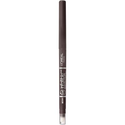 L'Oreal Paris Makeup Infallible Never Fail Original Mechanical Pencil Eyeliner with Built in Sharpener, Brown, 0.008 oz.