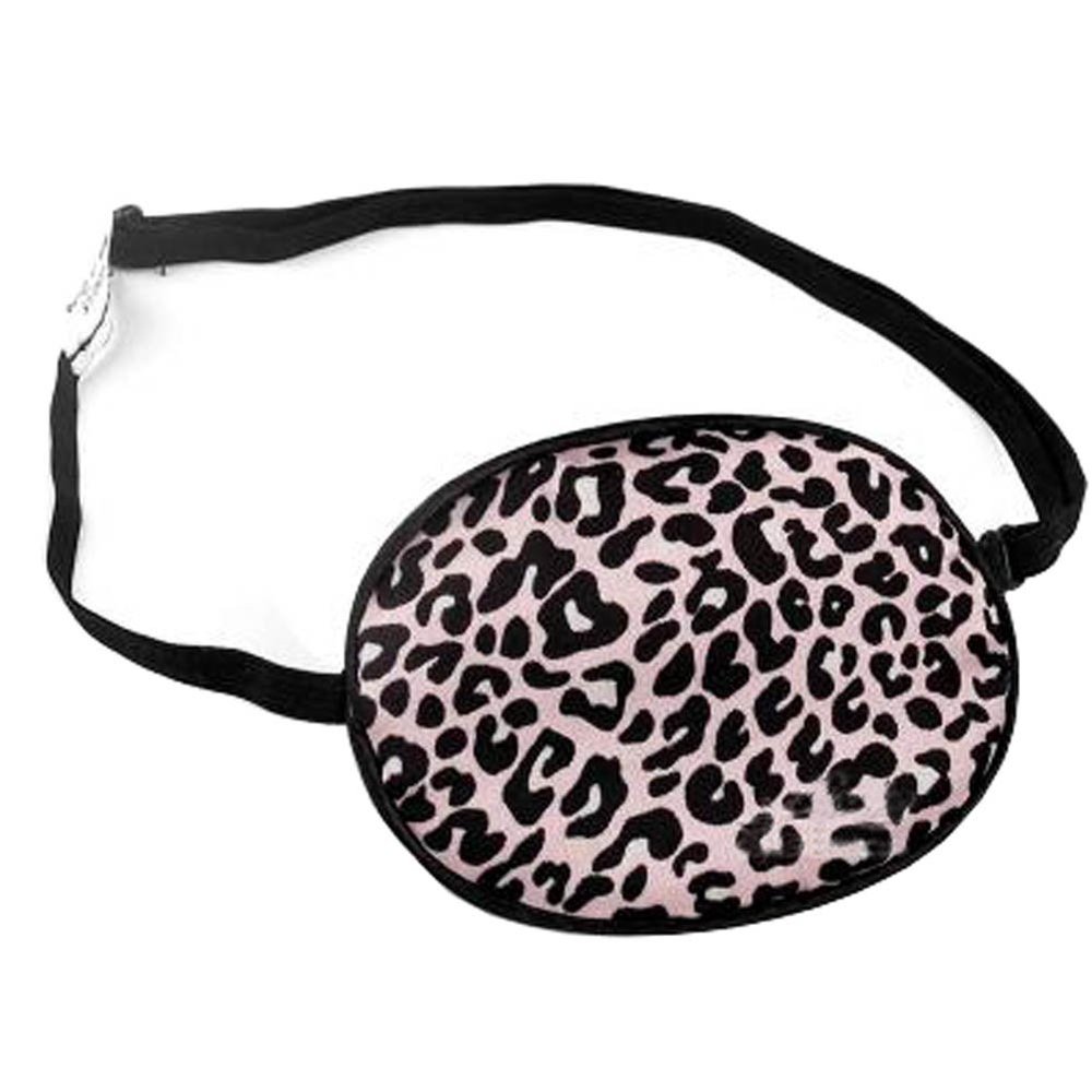 Adult Kids Amblyopia Strabismus Lazy Eye Adjustable Soft Pirate Eye Patch Single Eye Mask for Adults, Brown Leopard
