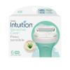 INTUITION Schick Refill, Razors for Women Sensitive Skin | Intuition Razor Blades Refill with Organic Aloe, Razor Refills , 6 Count (Pack of 1) view 1