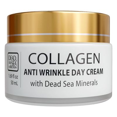 Dead Sea Collection Day Cream for Face with 3X Collagen, Dead Sea Minerals, and Vitamin E  Anti Aging Nourishing Skin Care Moisturizer to Reduce Wrinkles (1.69 fl. oz)