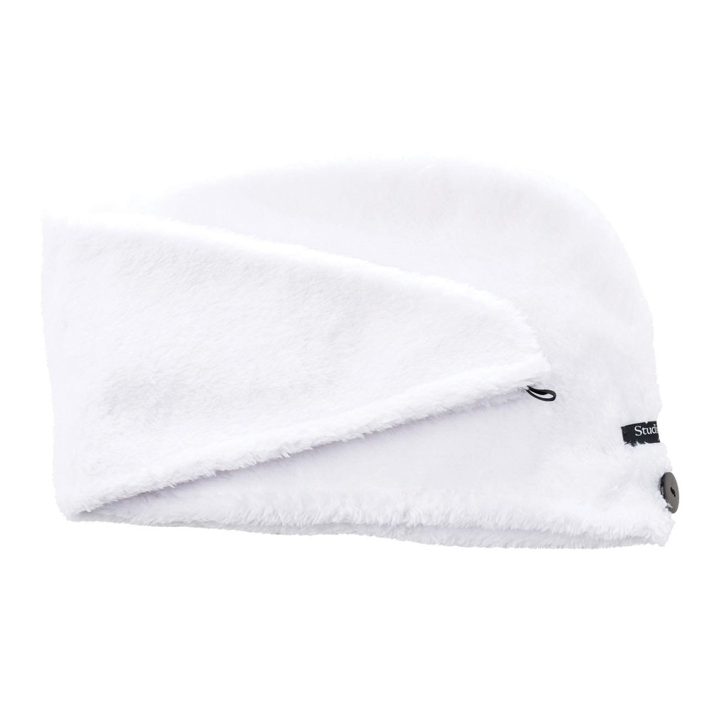 Studio Dry Ultra Absorbent Turban Hair Towel Wrap, White