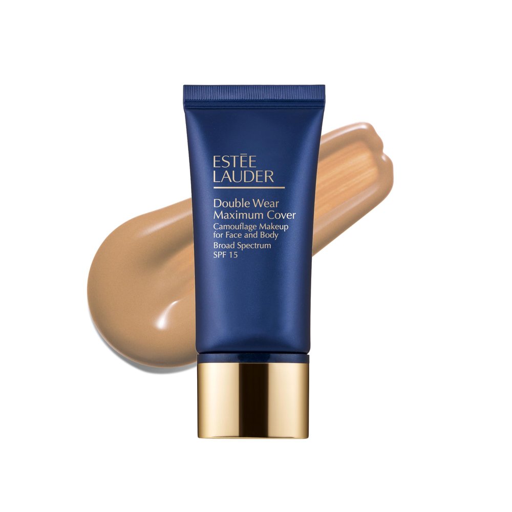 Este Lauder Double Wear 24-Hour Maximum Cover Camouflage Foundation for Face and Body SPF 15 | Full Coverage | Tattoo Cover Up Makeup Waterproof, 1.0 Fl Oz, 2C5 Creamy Tan