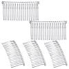 5 Pieces Hair Combs for Women Accessories Metal Bridal Hair Comb 20 Teeth Wedding Veil Comb Decorative for Women Fine Hair(White K) view 1