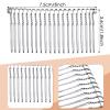 5 Pieces Hair Combs for Women Accessories Metal Bridal Hair Comb 20 Teeth Wedding Veil Comb Decorative for Women Fine Hair(White K) view 2