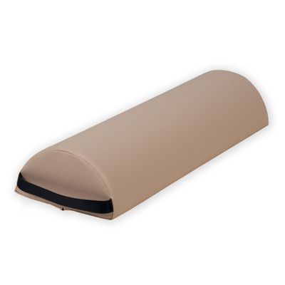 EARTHLITE Massage Bolster Pillow Half Jumbo  Durable, Easy to clean 100% PU Upholstery incl. Strap Handle/Professional Quality CFC-FREE/Back Pain Relief, Marie's Beige